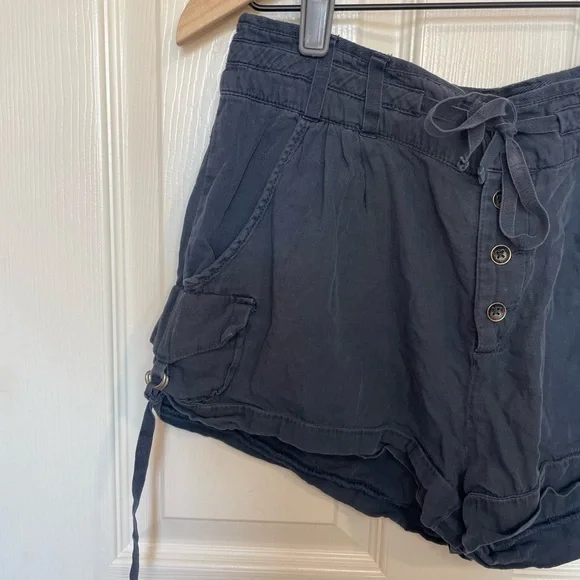 Free People Melvin High Rise Cargo Navy Shorts - Picture 3 of 7